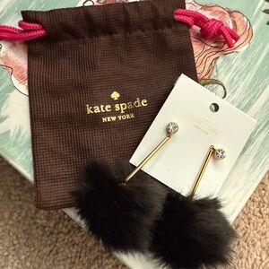 kate spade ♠️ Black and Gold Earrings